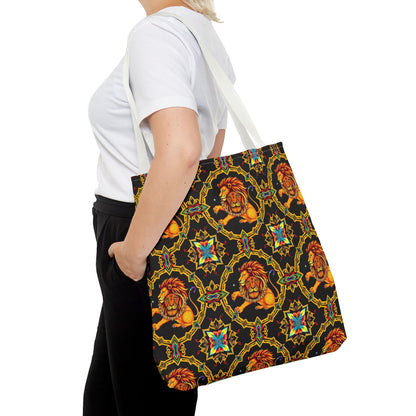 Tote Bag (AOP), Leo, Zodiac, Jewel Pattern