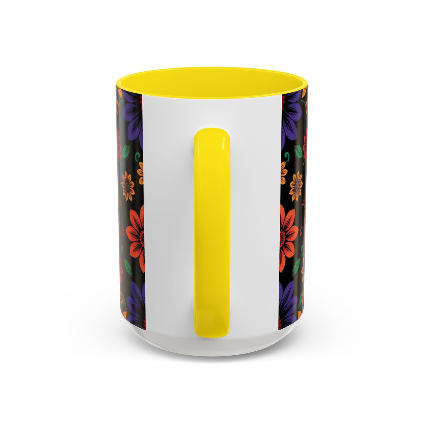 Accent Coffee Mug, Scorpio, Zodiac. Flower Pattern, (11, 15oz)