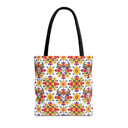 Tote Bag (AOP), Taurus, Zodiac, Flower Pattern