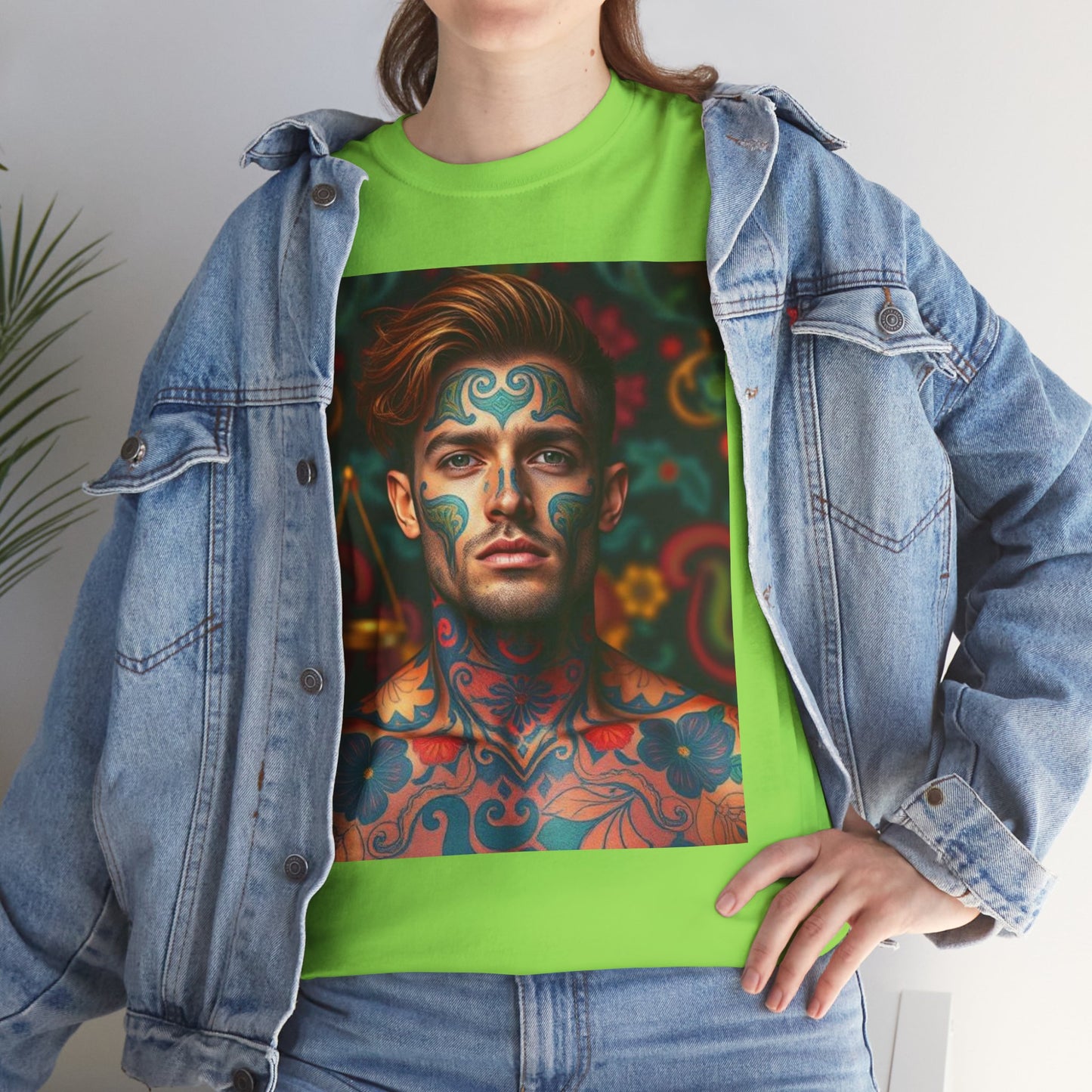 Unisex Heavy Cotton T-Shirt, Libra, Zodiac, Sexy Art