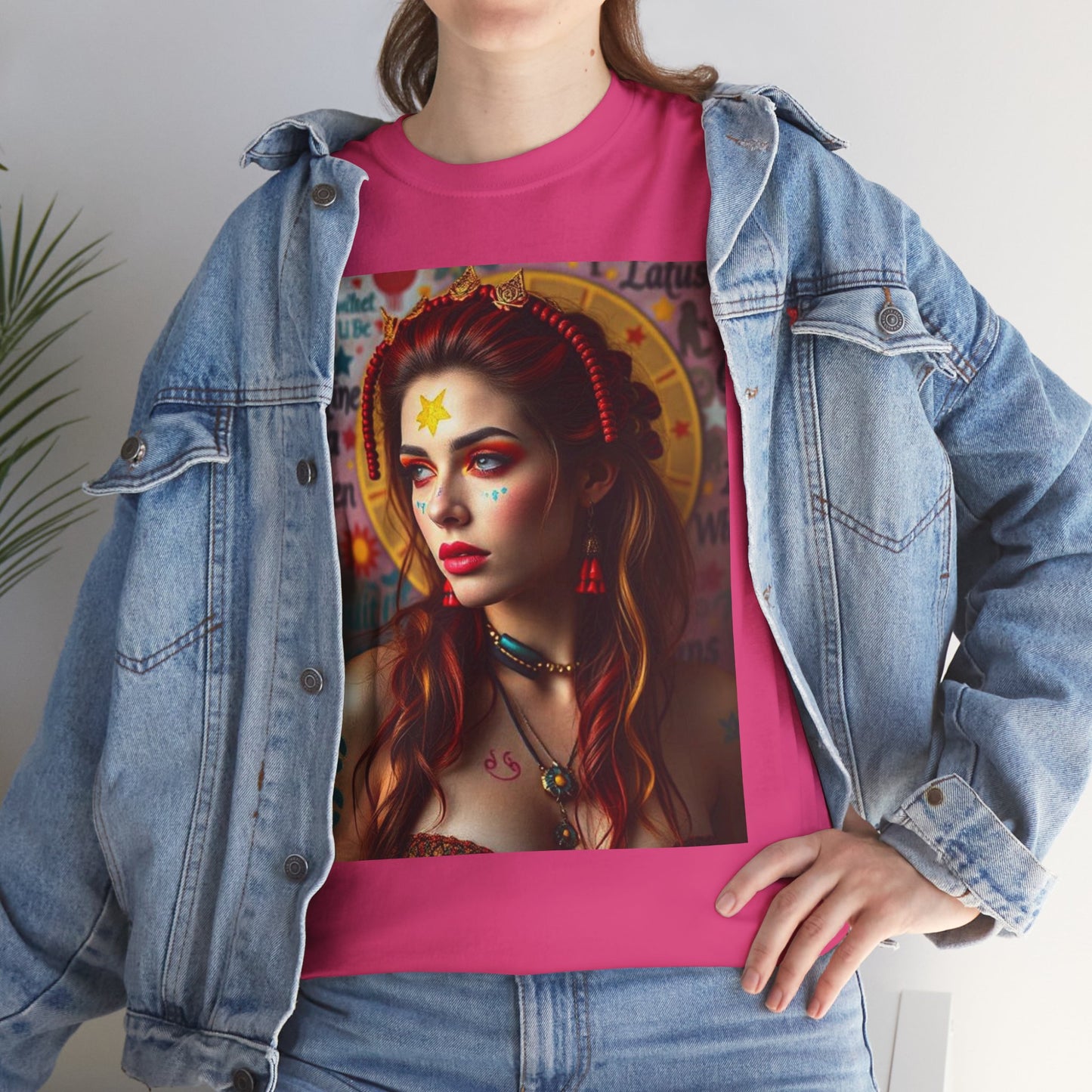 Unisex Heavy Cotton T-Shirt, Sagittarius, Zodiac, Sexy Art