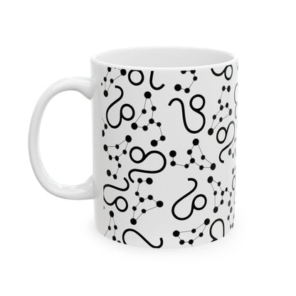 Ceramic Mug, (11oz, 15oz), Ceramic Coffee Mug, AOP, Leo Zodiac Design