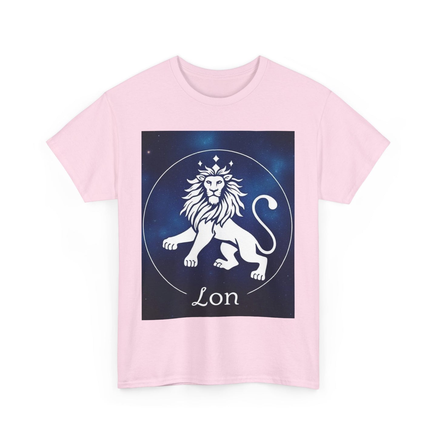 Unisex Heavy Cotton T-Shirt, Space Lion, Leo Zodiac Design