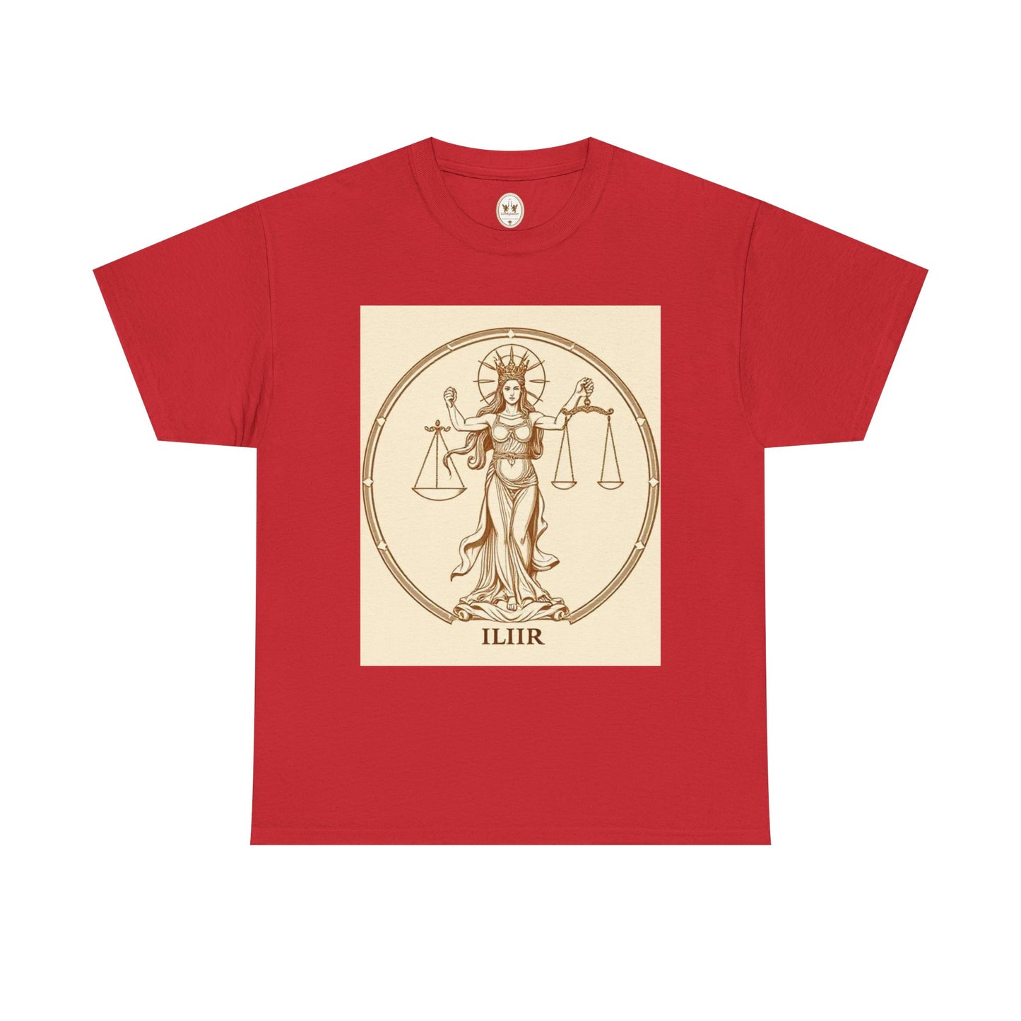 Unisex Heavy Cotton T-Shirt, Libra Goddess v1, Zodiac Design