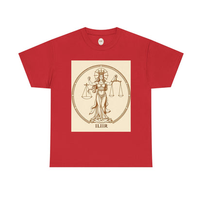 Unisex Heavy Cotton T-Shirt, Libra Goddess v1, Zodiac Design