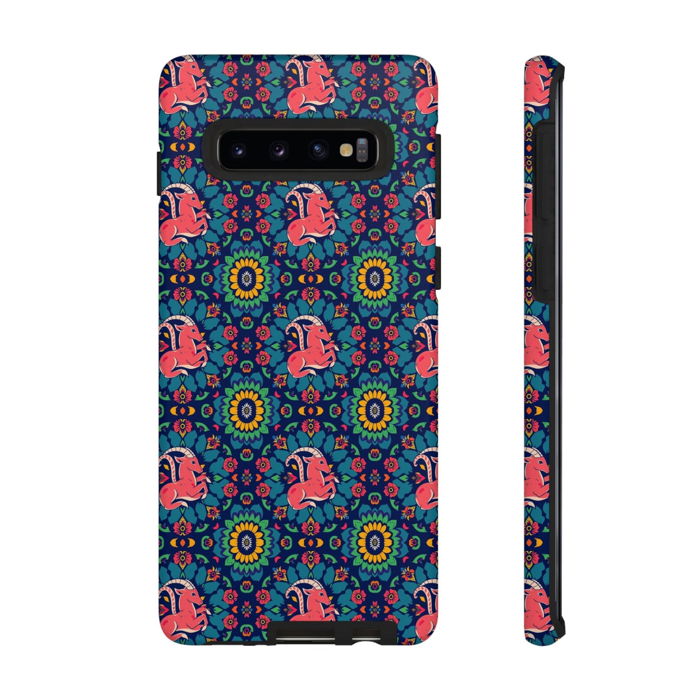 Tough Cases, Capricorn, Zodiac v1, Flower Pattern