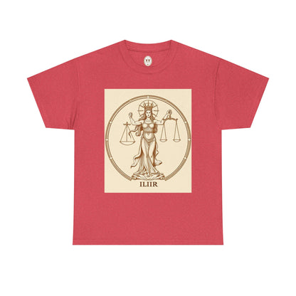 Unisex Heavy Cotton T-Shirt, Libra Goddess, Zodiac Design