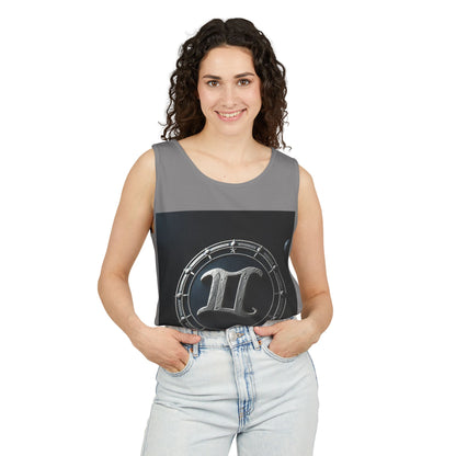Unisex Garment-Dyed, Tank Top, Gemini Design, Space Symbol v1, 100% US cotton