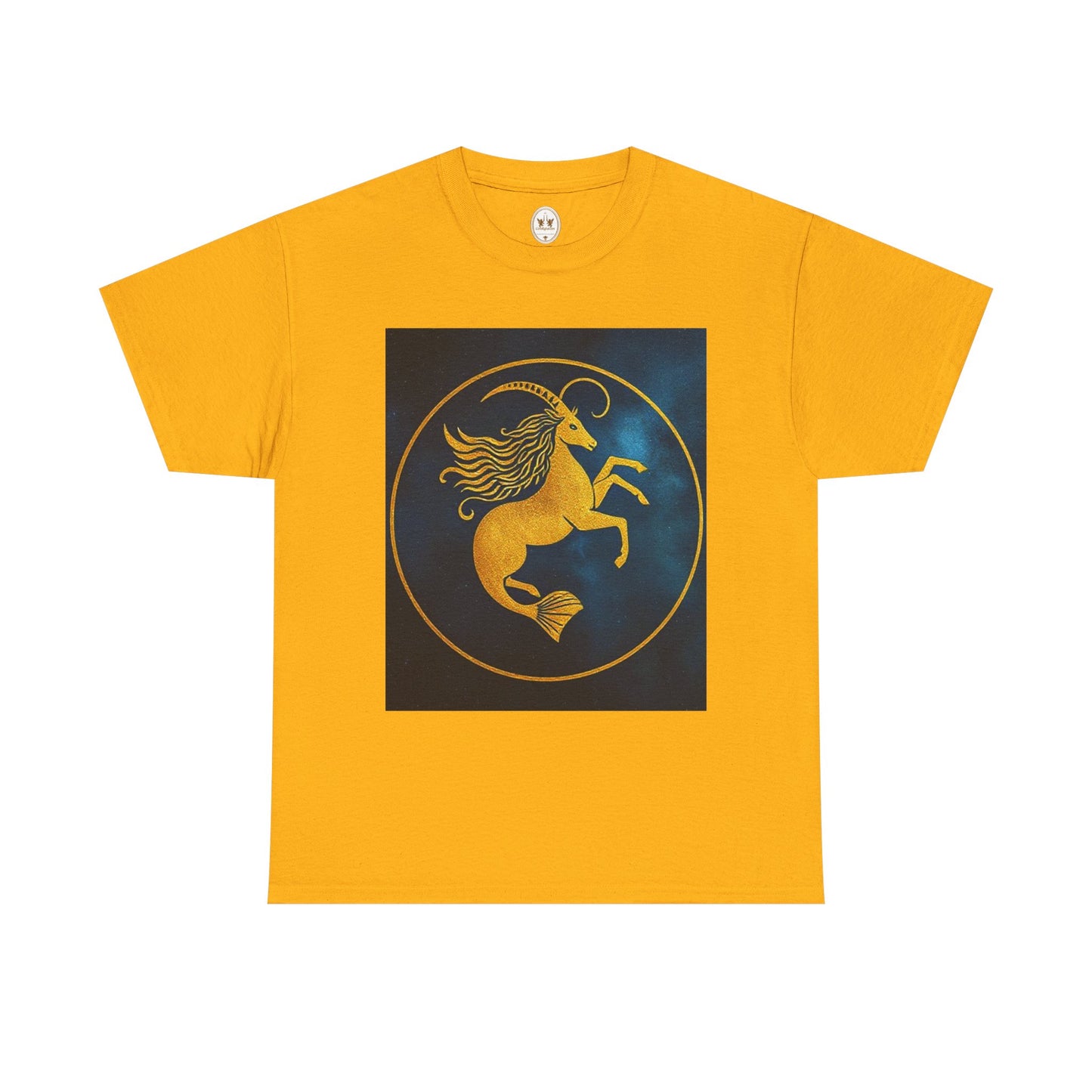 Unisex Heavy Cotton T-Shirt, Capricorn Animal v3, Symbol, Zodiac Design