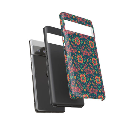 Tough Cases, Cancer, Zodiac v4, Flower Pattern
