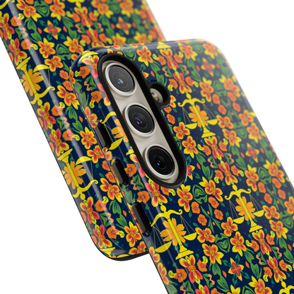 Tough Cases, Libra, Zodiac v3, Flower Pattern