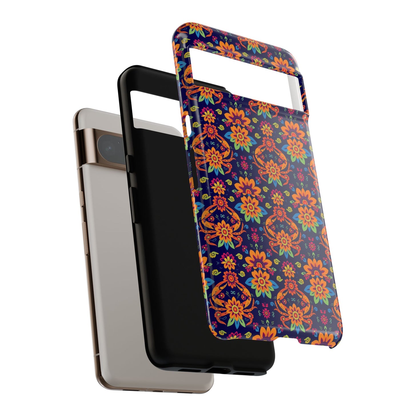 Tough Cases, Cancer, Zodiac, Flower Pattern