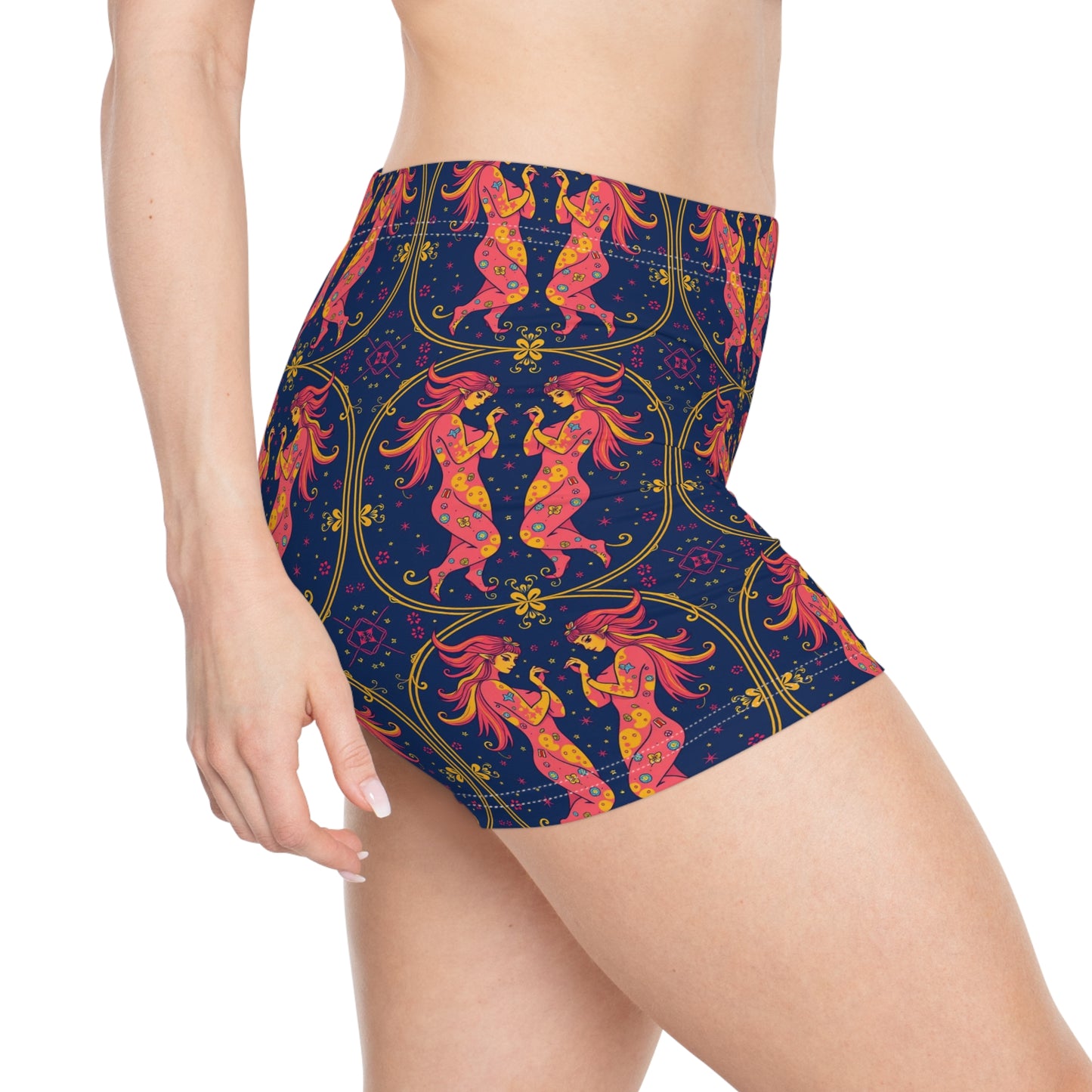 Women's Shorts, (AOP), Gemini, Zodiac v1, Sexy Pattern