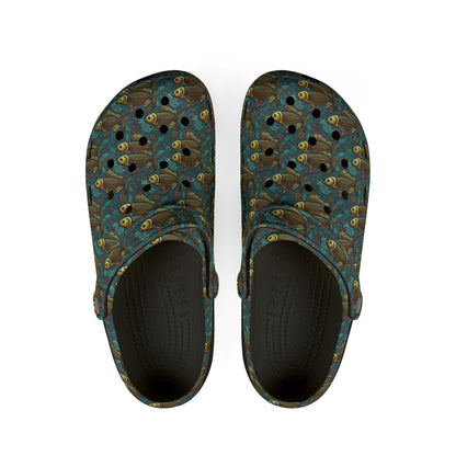 EVA Foam Rubber Shoes, (AOP), Pisces, Zodiac v1, Pattern