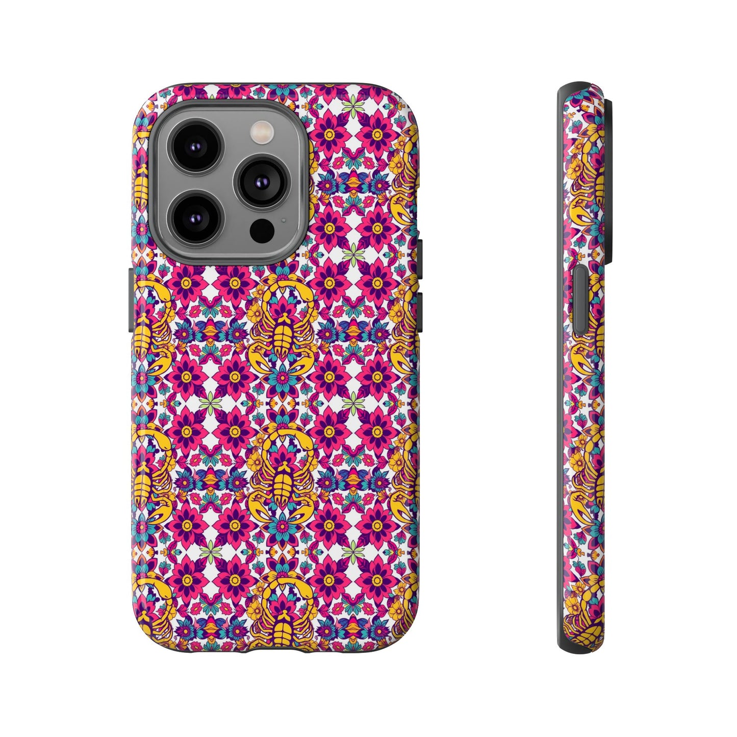 Tough Cases, Scorpio, Zodiac v2, Flower Pattern