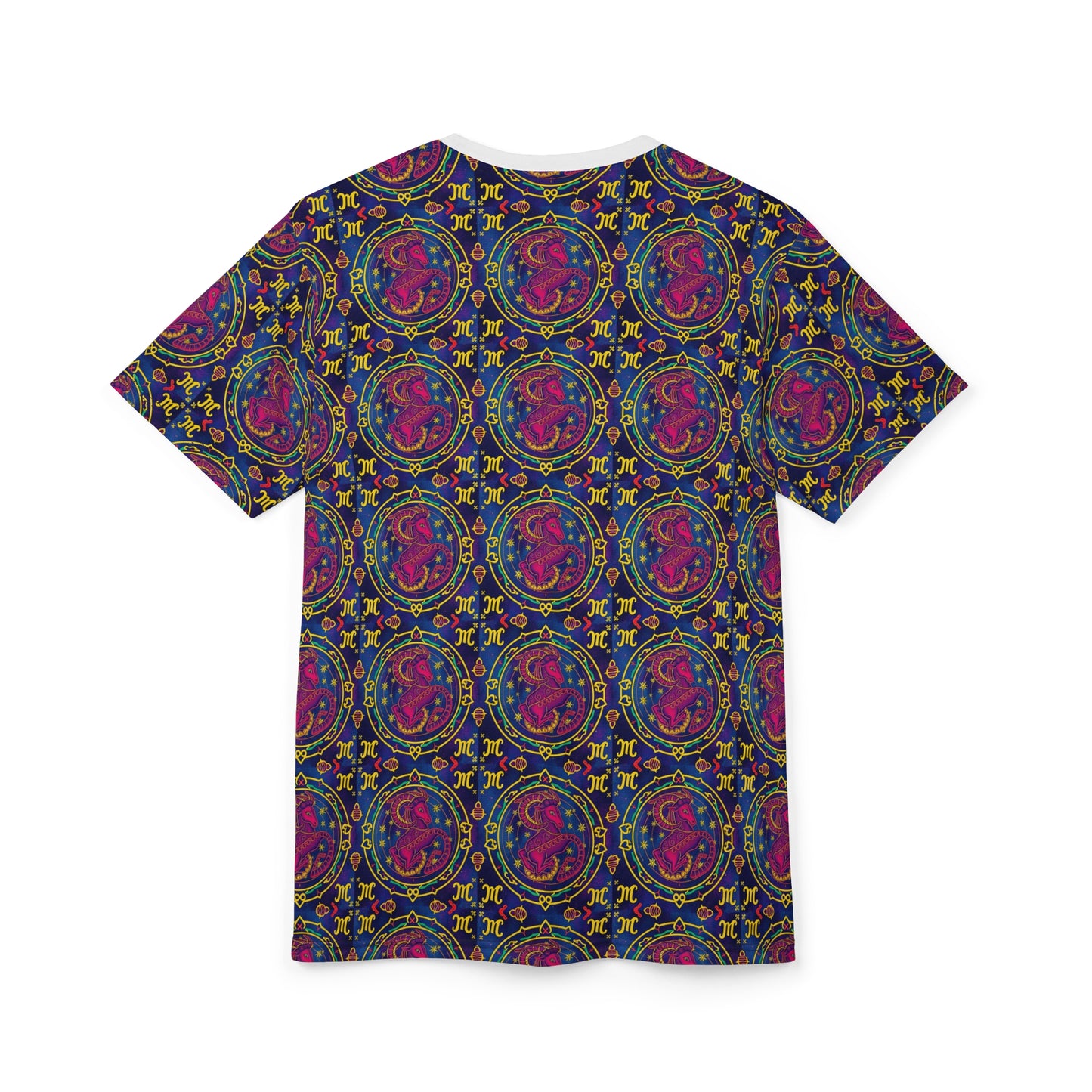 Unisex Cut & Sew T-Shirt, AOP, Capricorn, Zodiac, Pattern