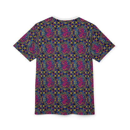 Unisex Cut & Sew T-Shirt, AOP, Capricorn, Zodiac, Pattern