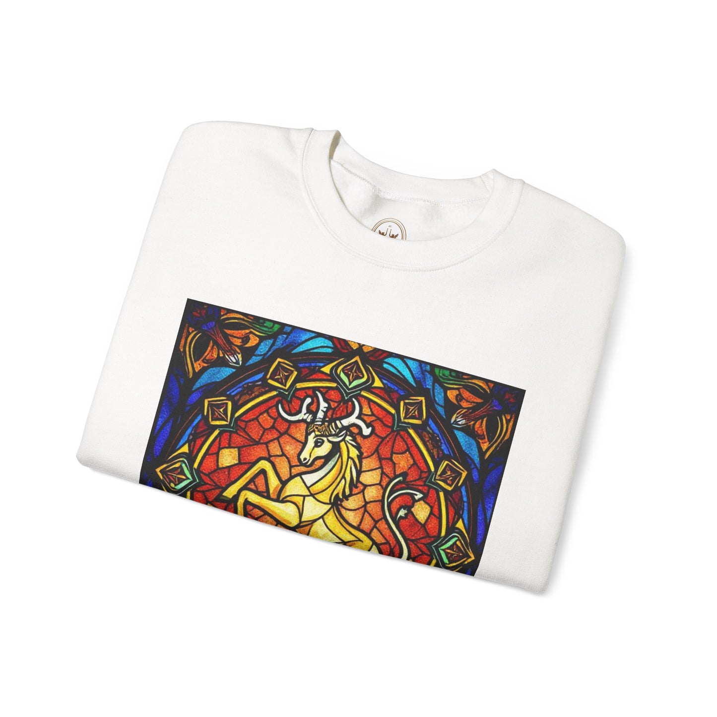 Unisex Heavy Blend™ Crewneck Sweatshirt, Glass 1, Capricorn Zodiac Design