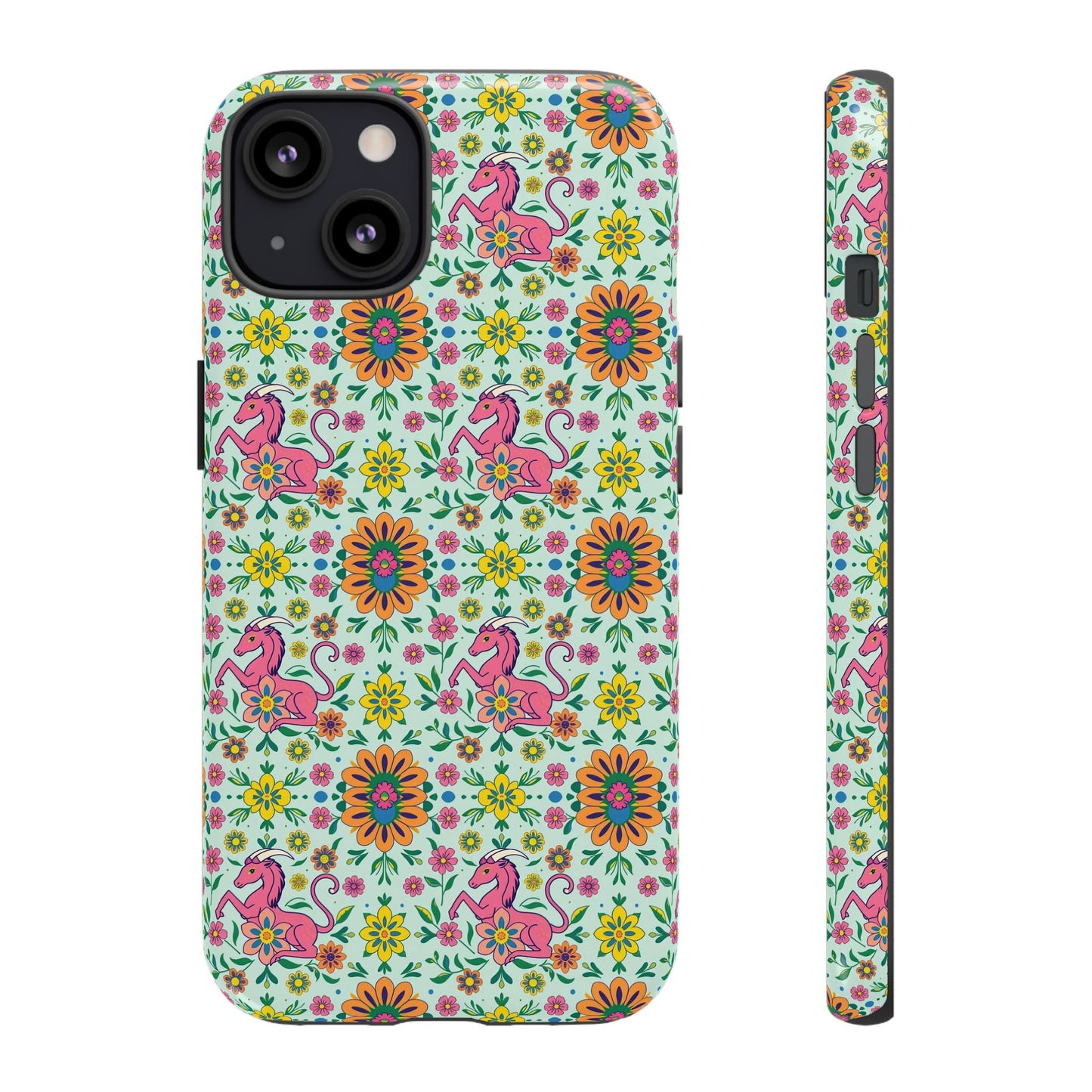 Tough Cases, Aquarius, Zodiac, Flower Pattern