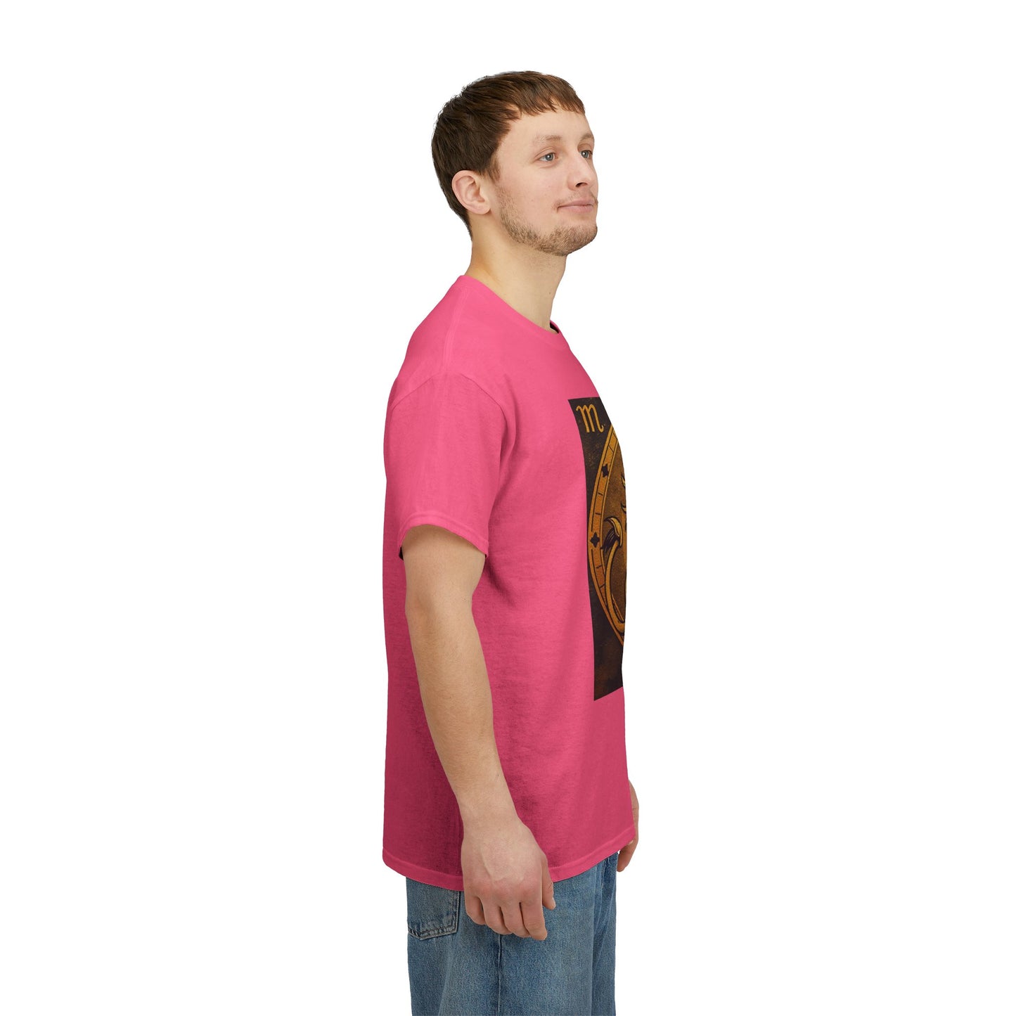 Unisex Heavy Cotton T-Shirt, Gold Lion v1, Leo Zodiac Design