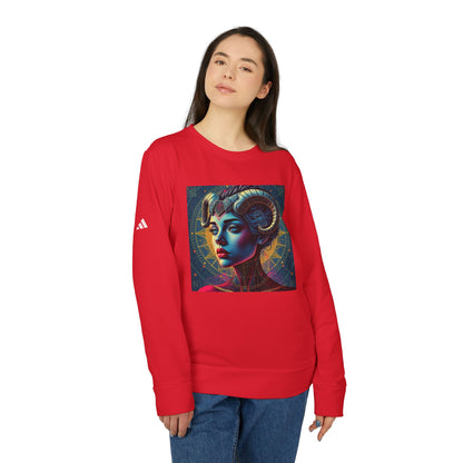 Adidas, Unisex Fleece Crewneck Sweatshirt, Aries, Pop Art, Zodiac