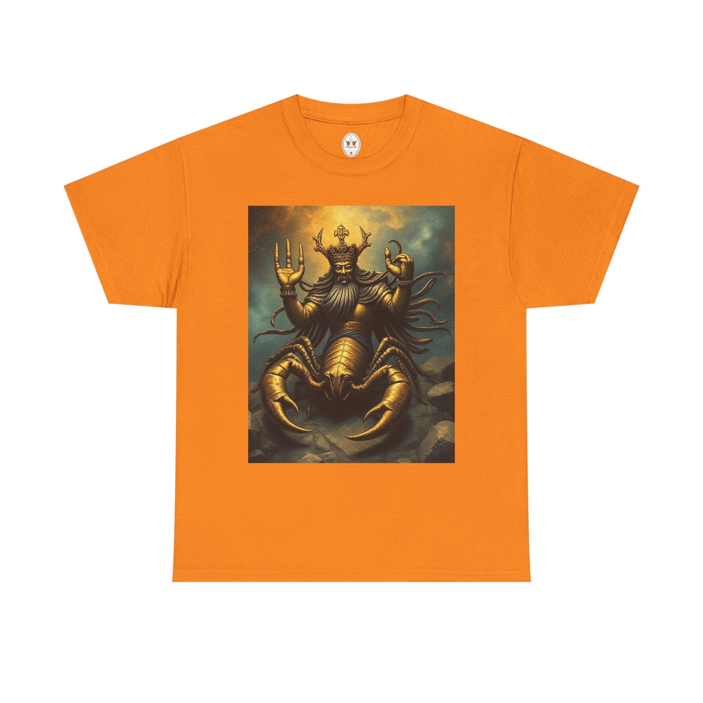 Unisex Heavy Cotton T-Shirt, Desert Scorpio King v1, Zodiac Design