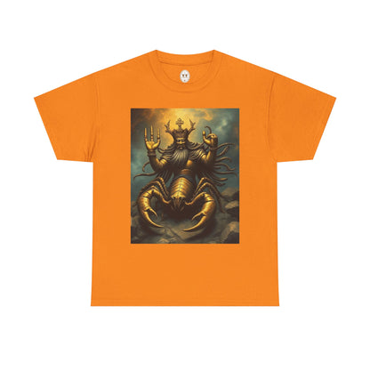 Unisex Heavy Cotton T-Shirt, Desert Scorpio King v1, Zodiac Design