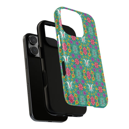 Tough Cases, Aquarius, Zodiac v4, Flower Pattern