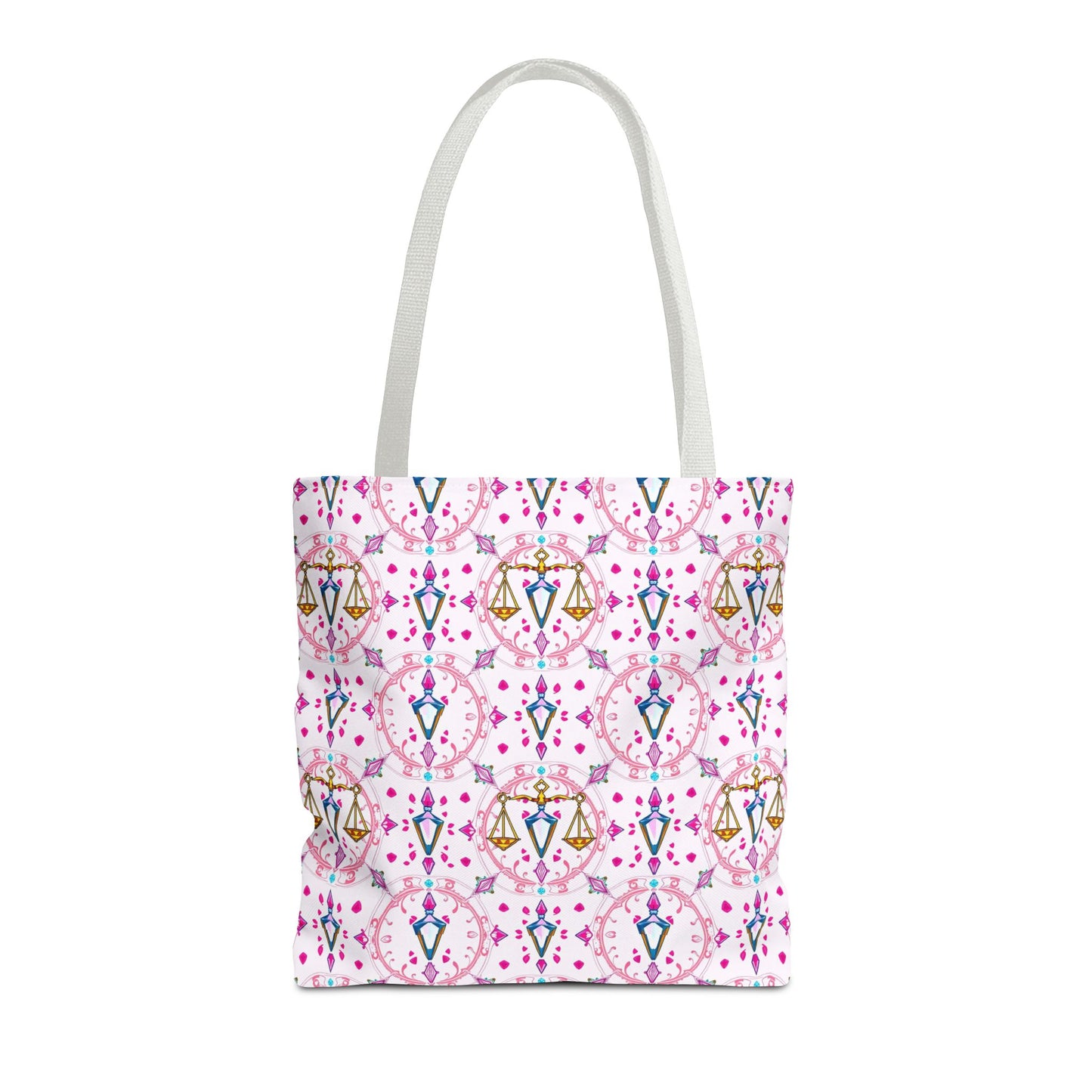 Tote Bag (AOP), Libra, Zodiac, Jewel Pattern
