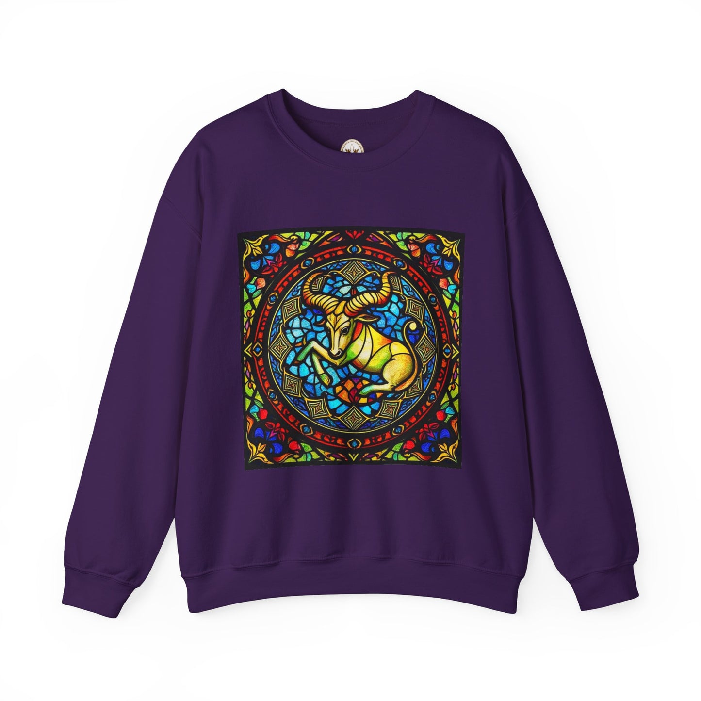 Unisex Heavy Blend™ Crewneck Sweatshirt, Glass, Taurus Zodiac Design
