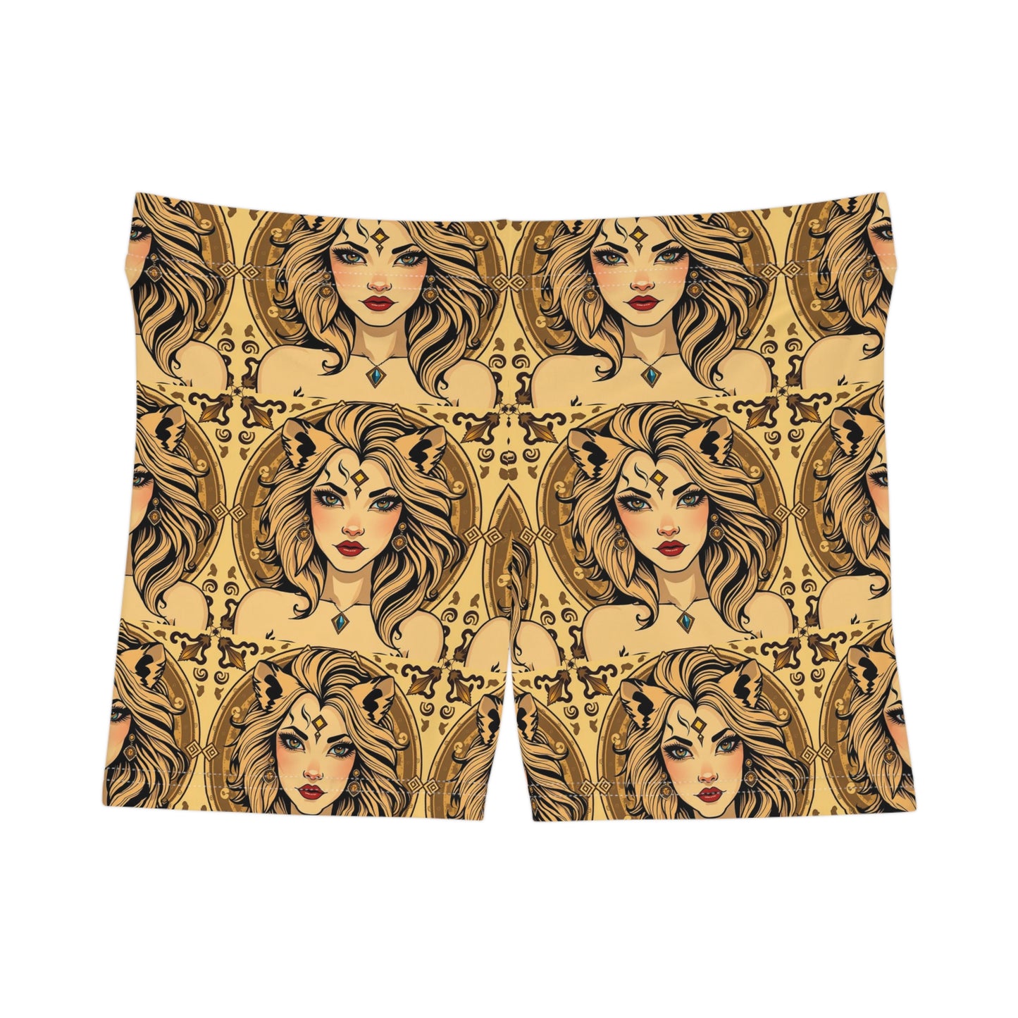 Women's Shorts, (AOP), Leo, Zodiac v2, Sexy Pattern