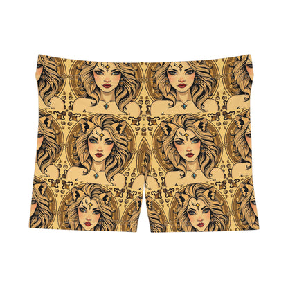 Women's Shorts, (AOP), Leo, Zodiac v2, Sexy Pattern
