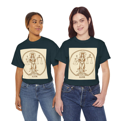 Unisex Heavy Cotton T-Shirt, Libra Goddess v1, Zodiac Design