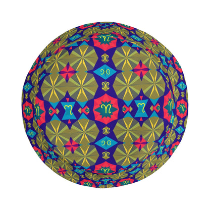 Bucket Hat, (AOP), Aquarius, Zodiac v1, Shape Pattern