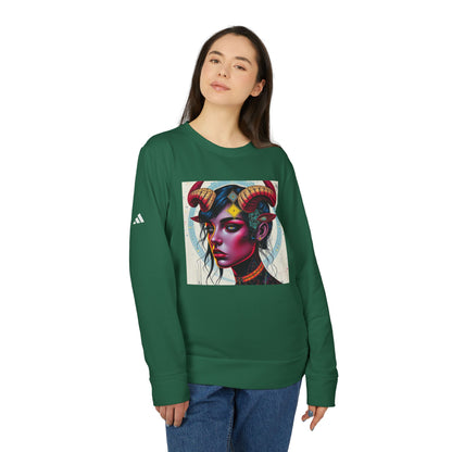 Adidas, Unisex Fleece Crewneck Sweatshirt, Taurus, Pop Art, Zodiac