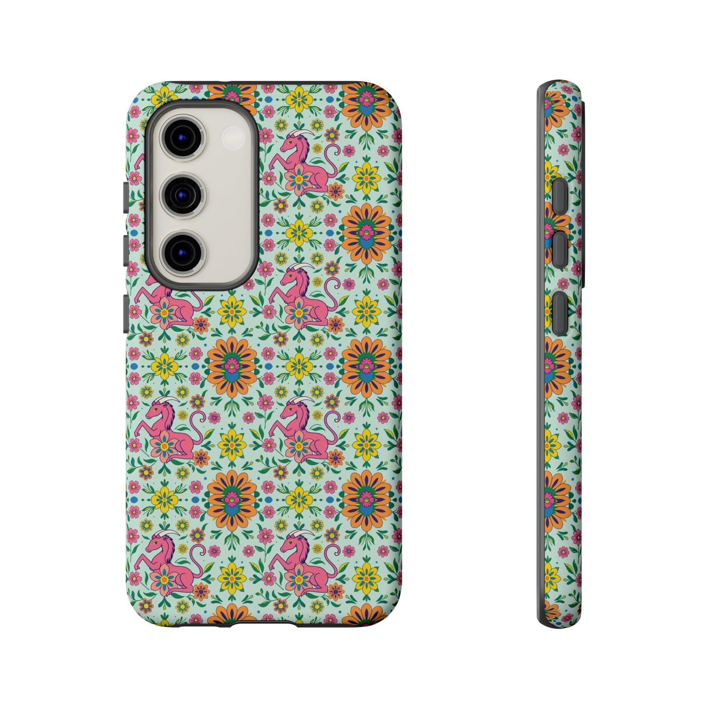 Tough Cases, Aquarius, Zodiac, Flower Pattern