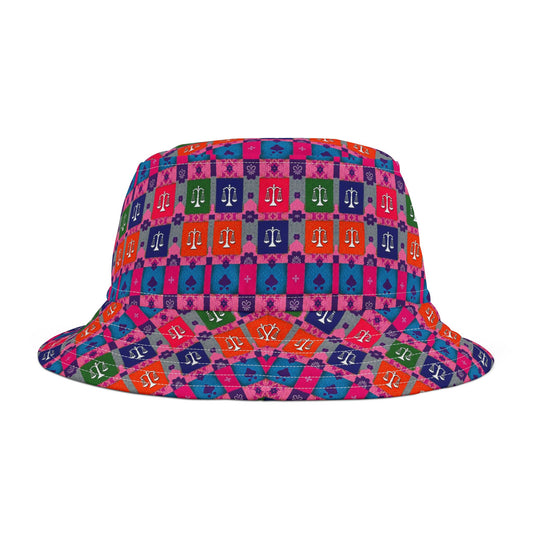 Bucket Hat, (AOP), Libra v1, Zodiac, Shape Pattern