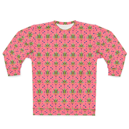 Unisex Sweatshirt (AOP), Aquarius, Zodiac v4, Jewel Pattern