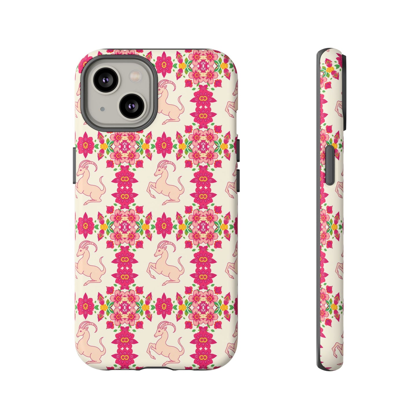 Tough Cases, Capricorn, Zodiac v3, Flower Pattern