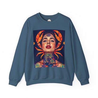 Unisex Heavy Blend™ Crewneck Sweatshirt, Cancer, Zodiac v1, Sexy Pattern