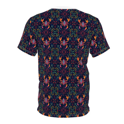 Unisex Cut & Sew T-Shirt, AOP, Scorpio, Zodiac, Pattern