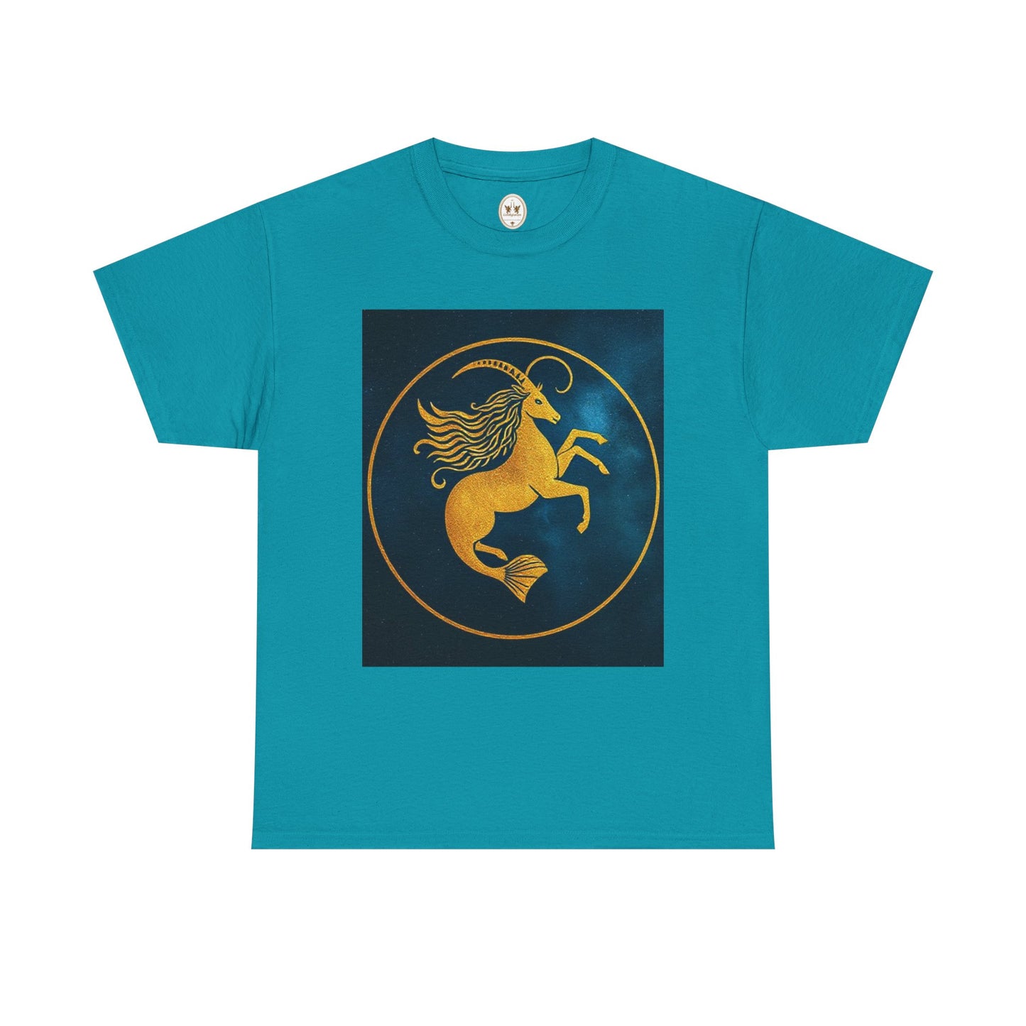 Unisex Heavy Cotton T-Shirt, Capricorn Animal v4, Symbol, Zodiac Design