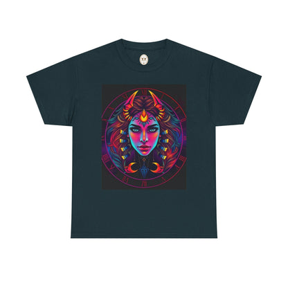 Unisex Heavy Cotton T-Shirt, Scorpio, Zodiac v4, Sexy Art