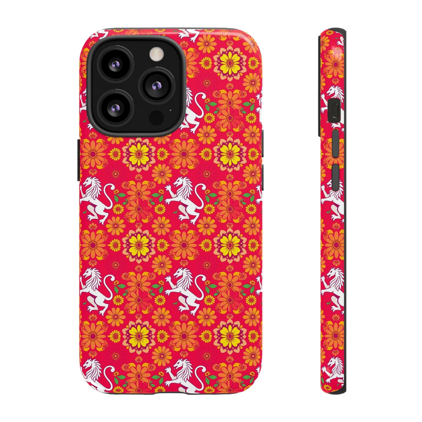 Tough Cases, Leo, Zodiac v4, Flower Pattern