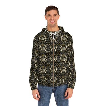Full-Zip Hoodie (AOP), Cancer, Zodiac v3, Pattern