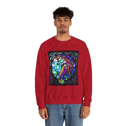 Unisex Heavy Blend™ Crewneck Sweatshirt, Glass, Aquarius Zodiac Design
