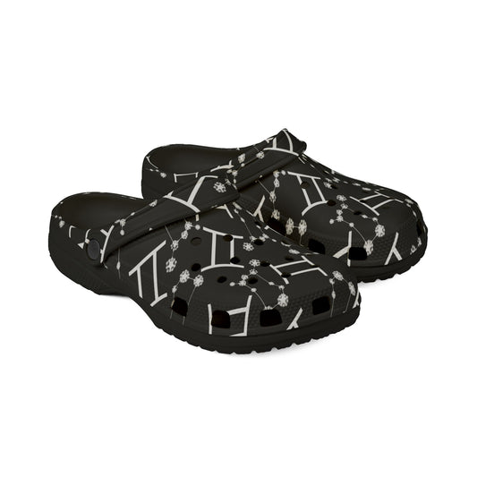 EVA Foam Rubber Shoes (AOP), Material 100% EVA, Gemini Zodiac Design