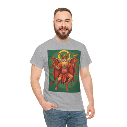 Unisex Heavy Cotton T-Shirt, Aries God 1v, Zodiac Design