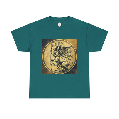 Unisex Heavy Cotton T-Shirt, Angel Animal, Virgo Zodiac Design