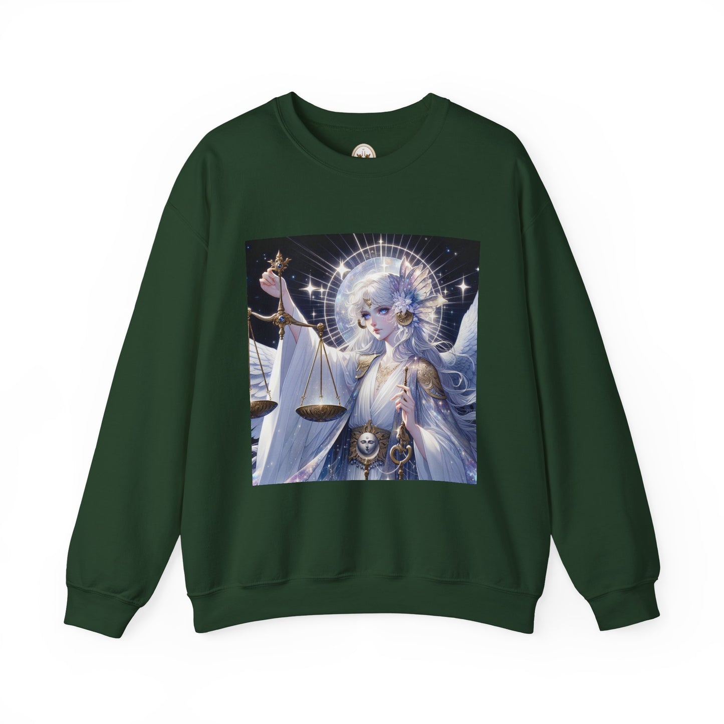 Unisex Heavy Blend™ Crewneck Sweatshirt,anime angel, Libra Zodiac Design